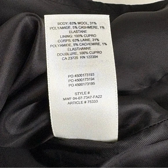 WILFRED Aritzia Cashmere Wool Blend Classic Mini Skirt Navy/Rust Buffalo Plaid - Picture 4 of 9